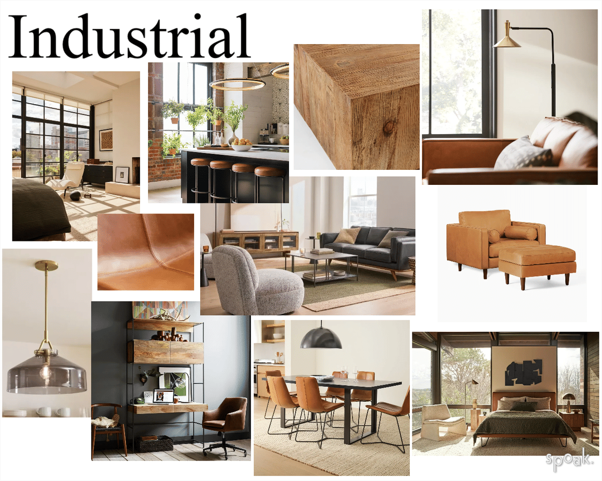 Industrial Kitchen + Living Room Ideas designed by Kanani Pichardo