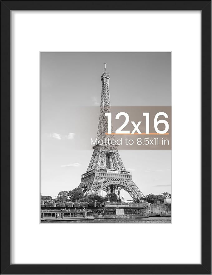 12x16 Picture Frame, Display Pictures 8.5x11 with Mat  added by Jessica Greer