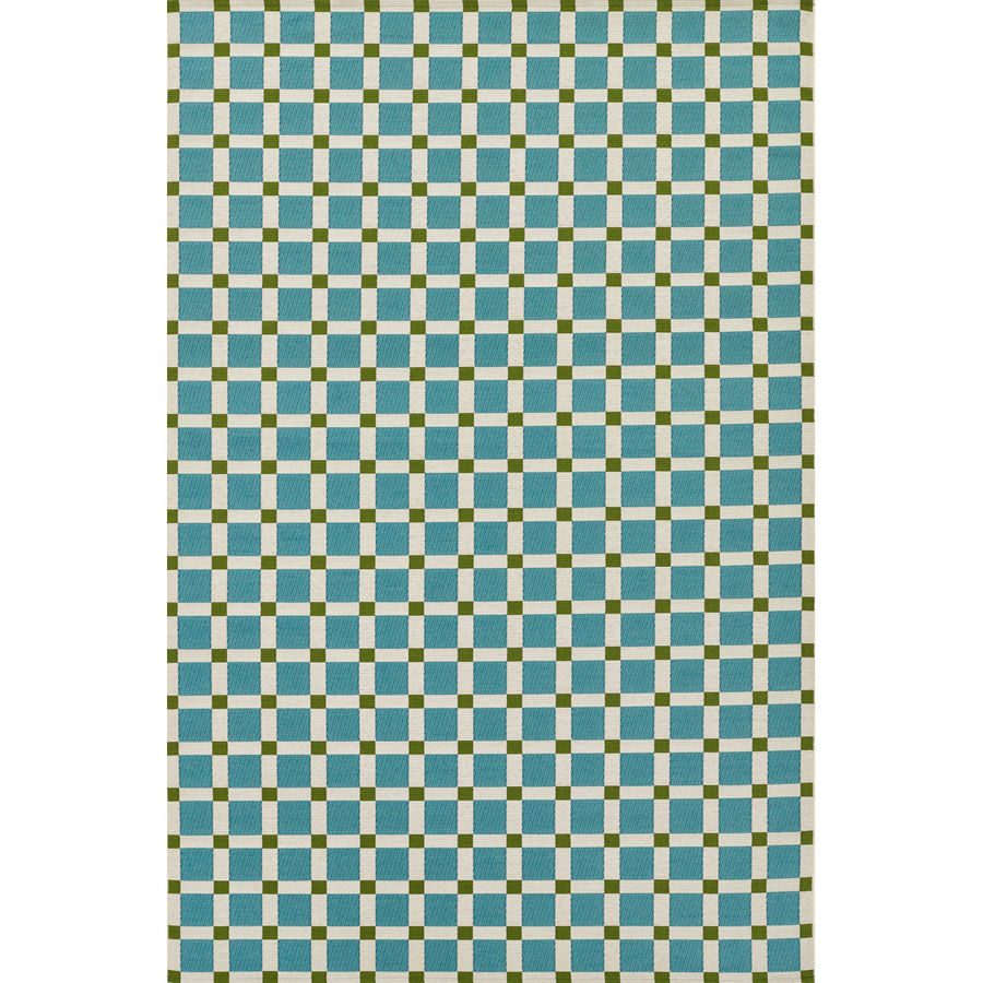 AllModern Icon Geometric Indoor Outdoor Blue Rug | AllModern added by Maggie Norman