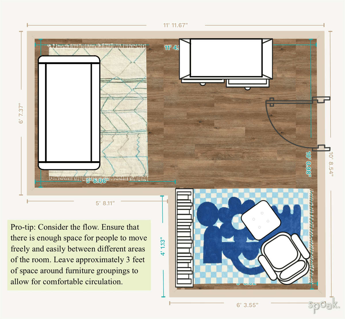 Primary Bedroom Plan designed by Rebekah Bell
