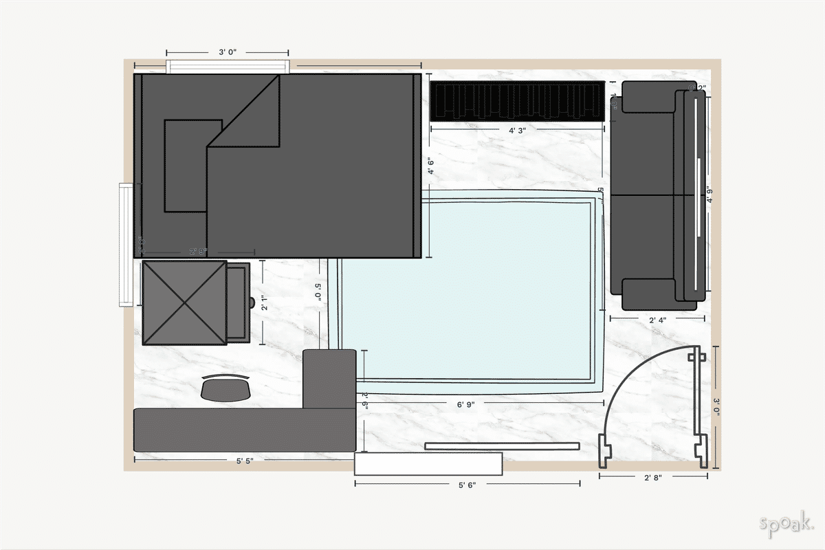 Primary Bedroom Plan designed by Student12 Hauppauge