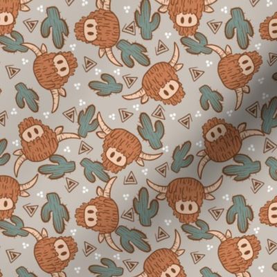 Western Highland Cows (Small) Fabric bybrittanyfrostdesigns added by Kate Seymour