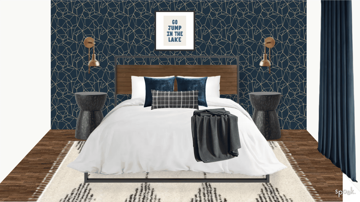 Black minimalist guest bedroom ideas and inspo., image size:1200x675