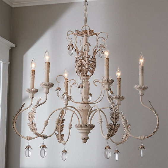 Distressed Ivory Teardrop Elegant Chandelier added by Paisley Zeledon Dabao