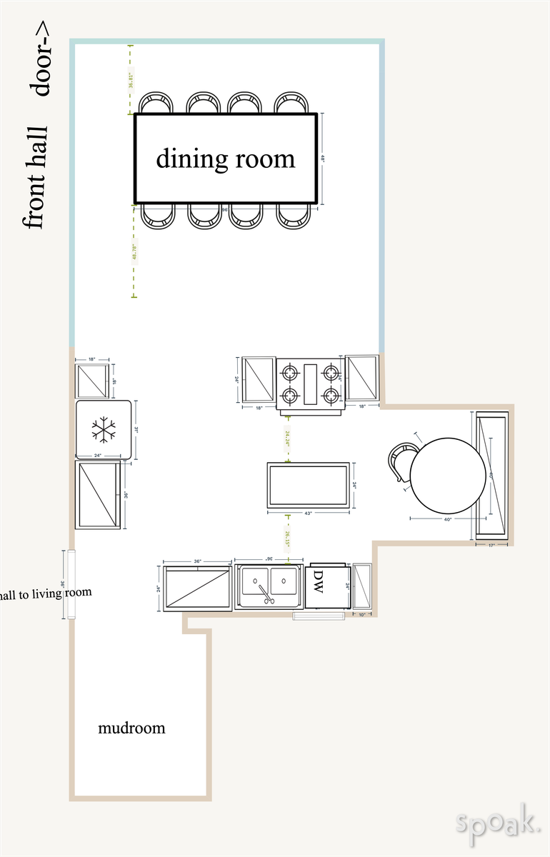 Kitchen Layout designed by June Vakil