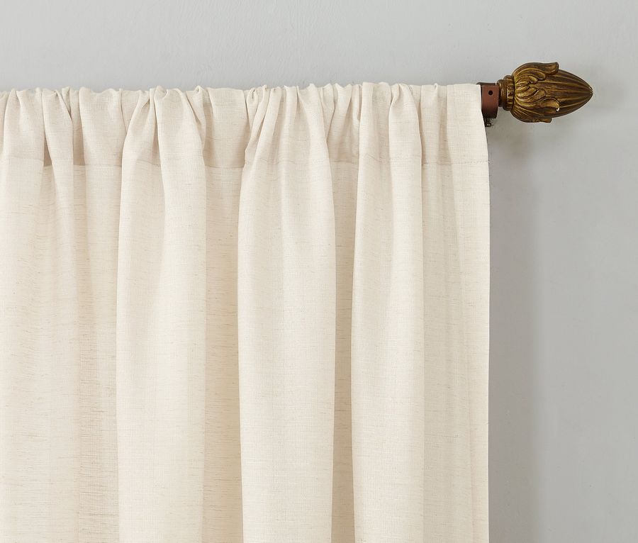 Wayfair Basics® Berwick Linen Blend Semi-Sheer Rod Pocket Curtain Panel added by Azure Thompson