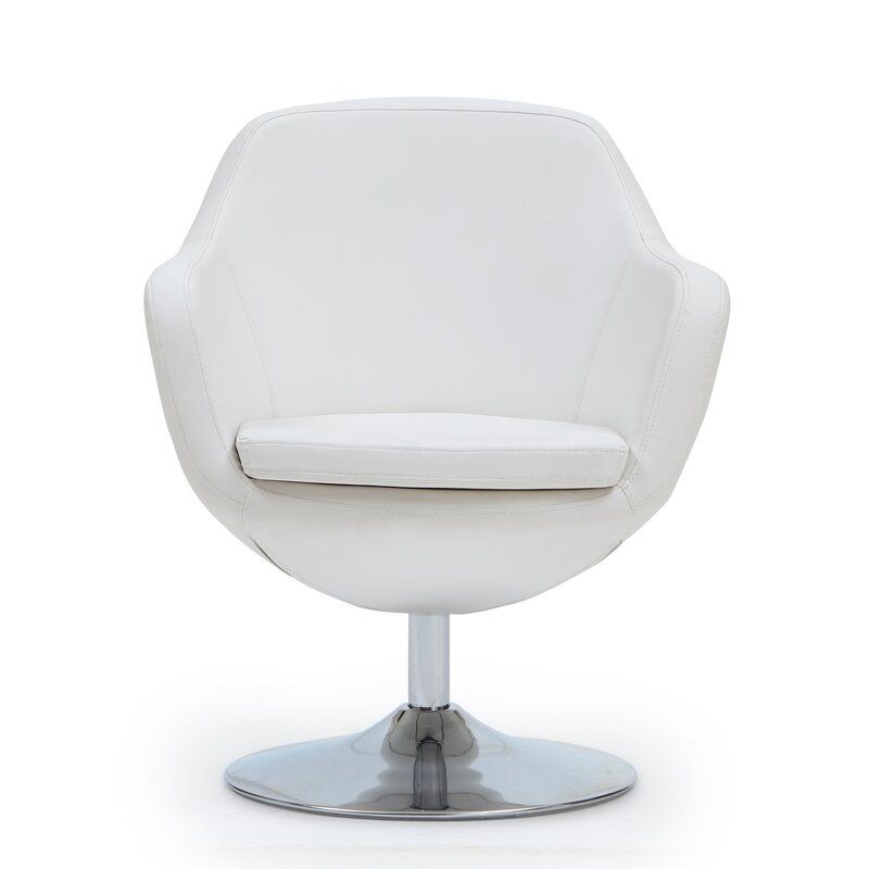Hillers Faux Leather Swivel Accent Chair added by Nevine Amer