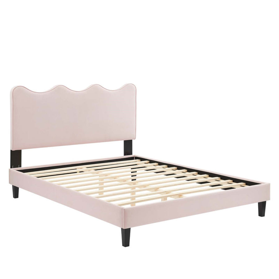 Modway Current Performance Velvet Platform Bed & Reviews | Wayfair added by Amy Parsol