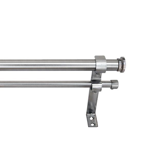 Alberto Iron Adjustable Overall Width x 1'' Diameter Double Curtain Rod added by Traci Dieterle