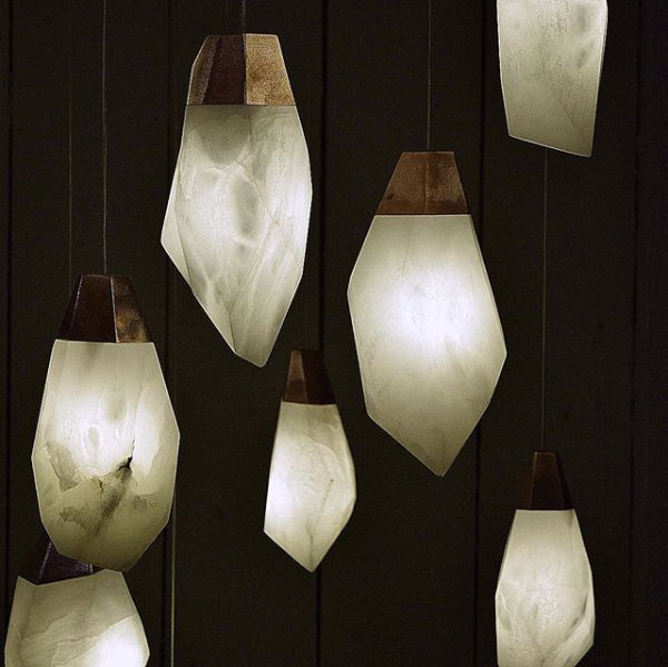 Alabaster Stone Pendant Lighting ~ Modern interior ceiling lights added by Ashley Wells