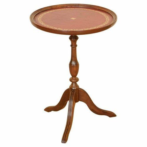 Vintage Side Table with Red Leather Embossed Top added by Maddie Poteat
