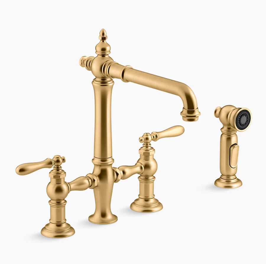 Kohler K-76519-4-BL Artifacts 1.5 GPM Widespread Bridge | Build.com added by Holly Jacobs
