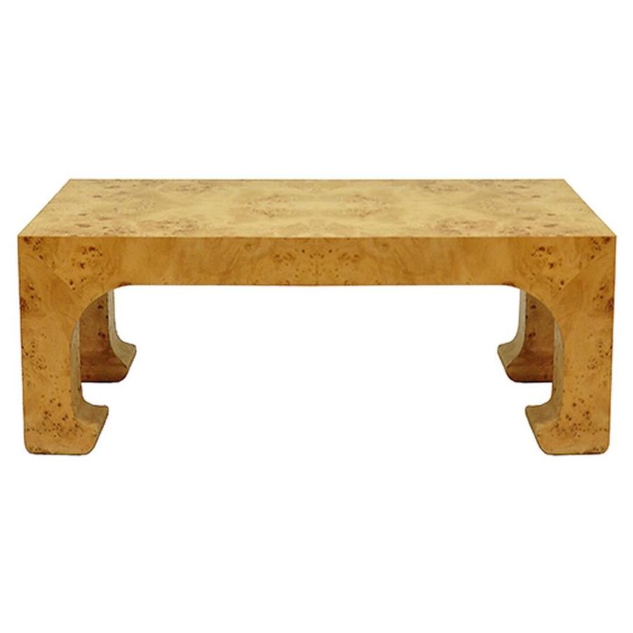 Worlds Away Nicola Global Brown Burl Woodgrain Rectangular Pagoda Coffee Table added by Whitney Crutcher