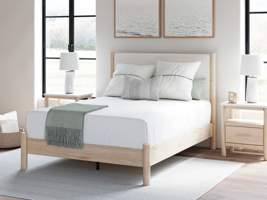 Ashley Furniture Cadmori Brown Beige Queen Upholstered Panel Bed added by Juliette Montejo