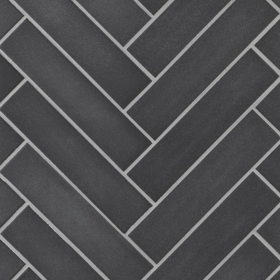 Unglazed Charcoal Herringbone Porcelain Mosaic added by Haley Freckleton