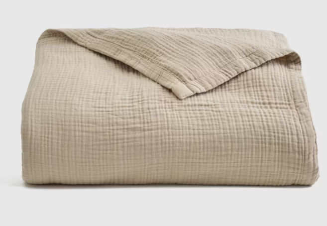 Organic Airy Gauze Blanket - Dune added by Elevated by Elise LLC