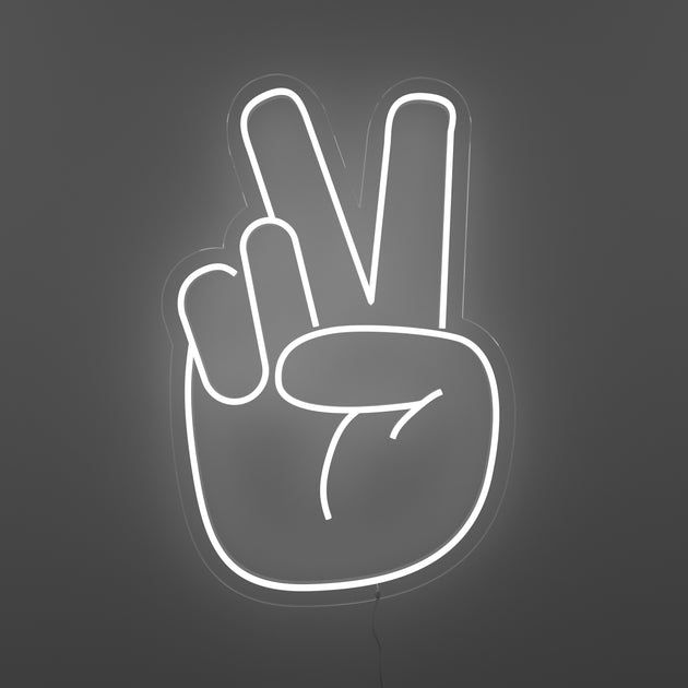 Peace Hand - LED neon sign added by Sarabeth Smith
