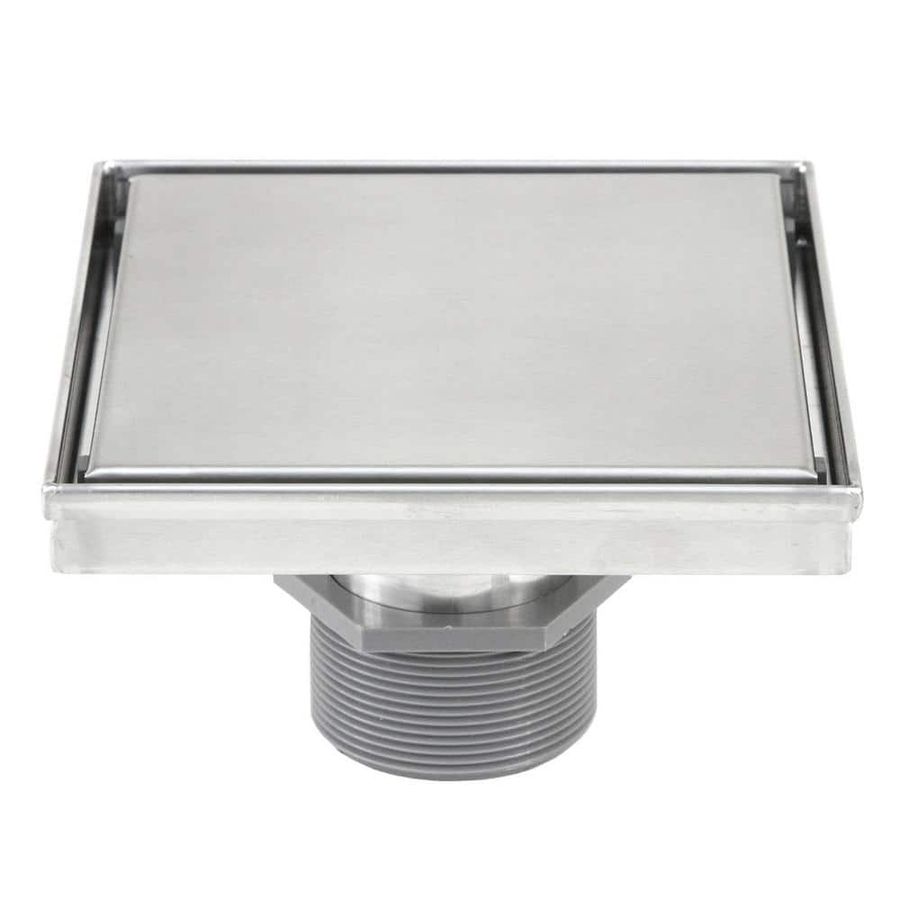 eModernDecor Shower Square Linear Drain 6 in. Brushed 304 Stainless Steel 2-sided Reversible Tile Insert Grate TZSD-6-TI - The Home Depot added by Hayley Andreesen
