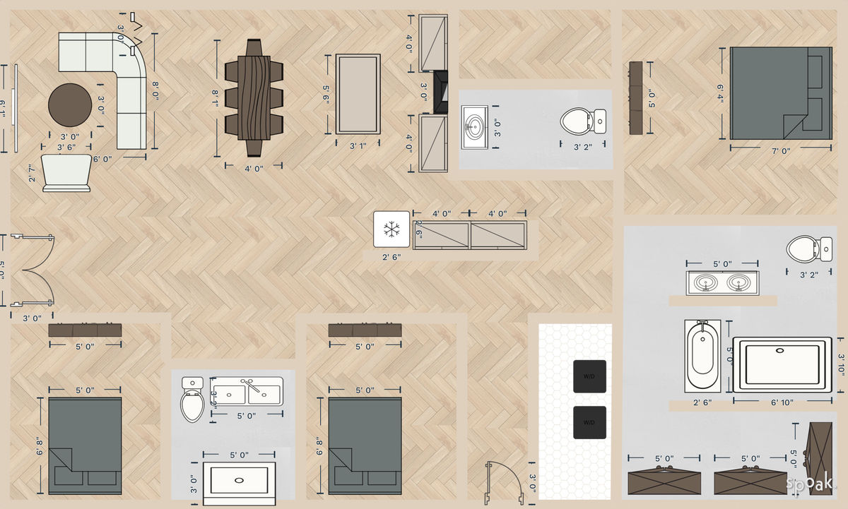 Multi Story Apartment Layout designed by Paige Andrews