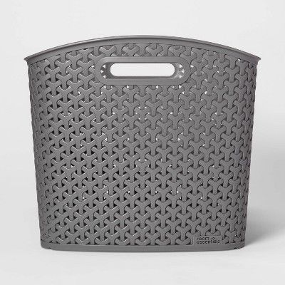 Y-Weave XL Curved Decorative Storage Basket Gray - Room Essentials™ added by Rescued Room Design
