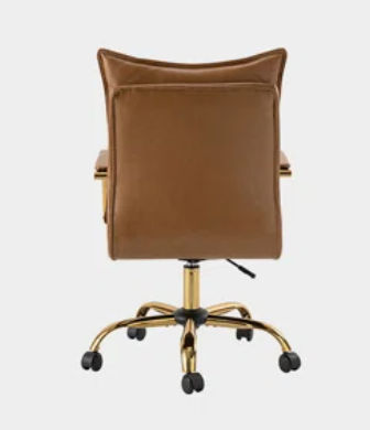 Lundgren Faux Leather Task Chair with Padded Arms added by Anna Perry