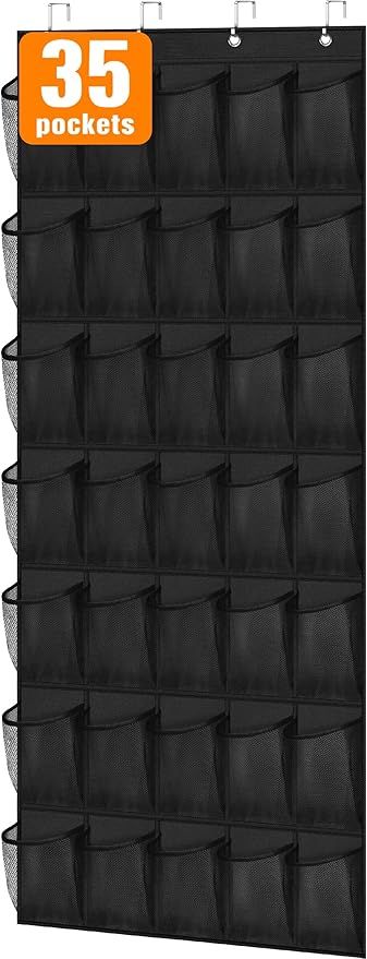 MISSLO 35 Large Pockets Over the Door Shoe Rack for Door Sturdy Oxford Over the Door Shoe Organizer Closet Hanging Shoe Holder Hanger added by Rachel Fedorov