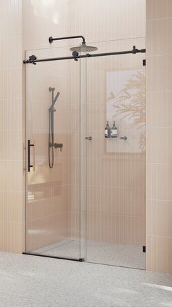 44 - 48 in. x 78 in. Glass Warehouse Eclipse  Fully Frameless Sliding Shower Door | Wayfair added by Danielle Lambert