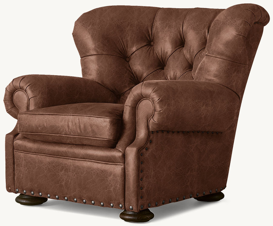 CHURCHILL LEATHER CHAIR WITH NAILHEADS added by Megan Busby