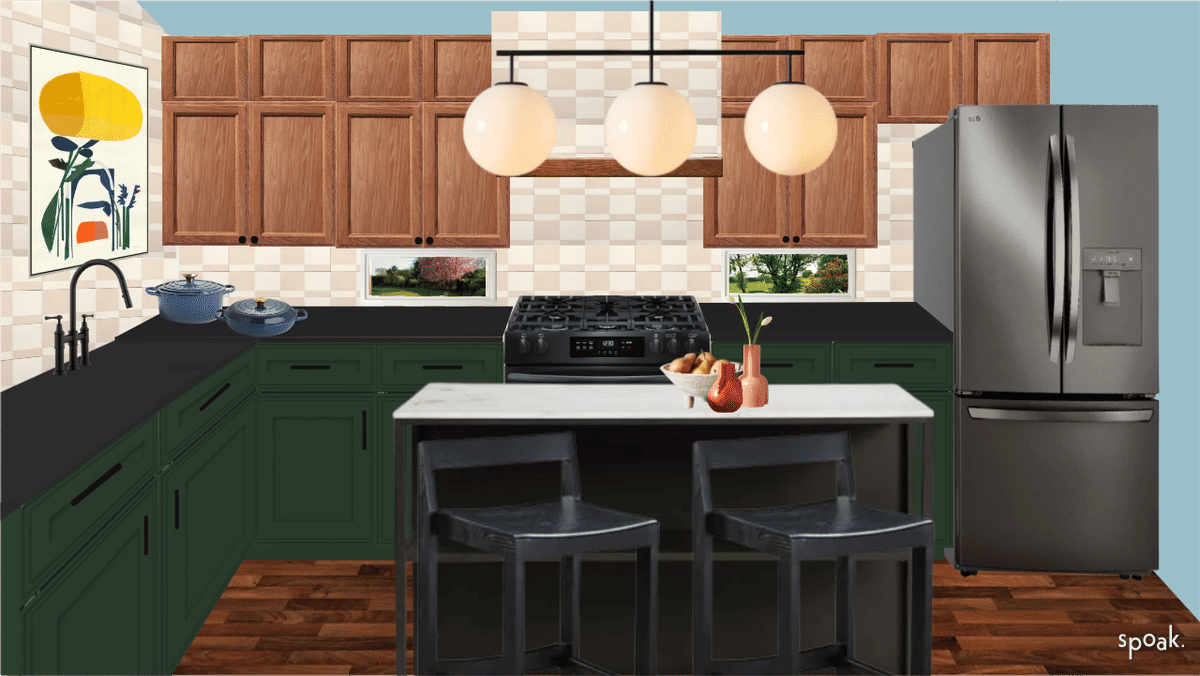Black Kitchen Inspo designed by Lauren Neuenhaus