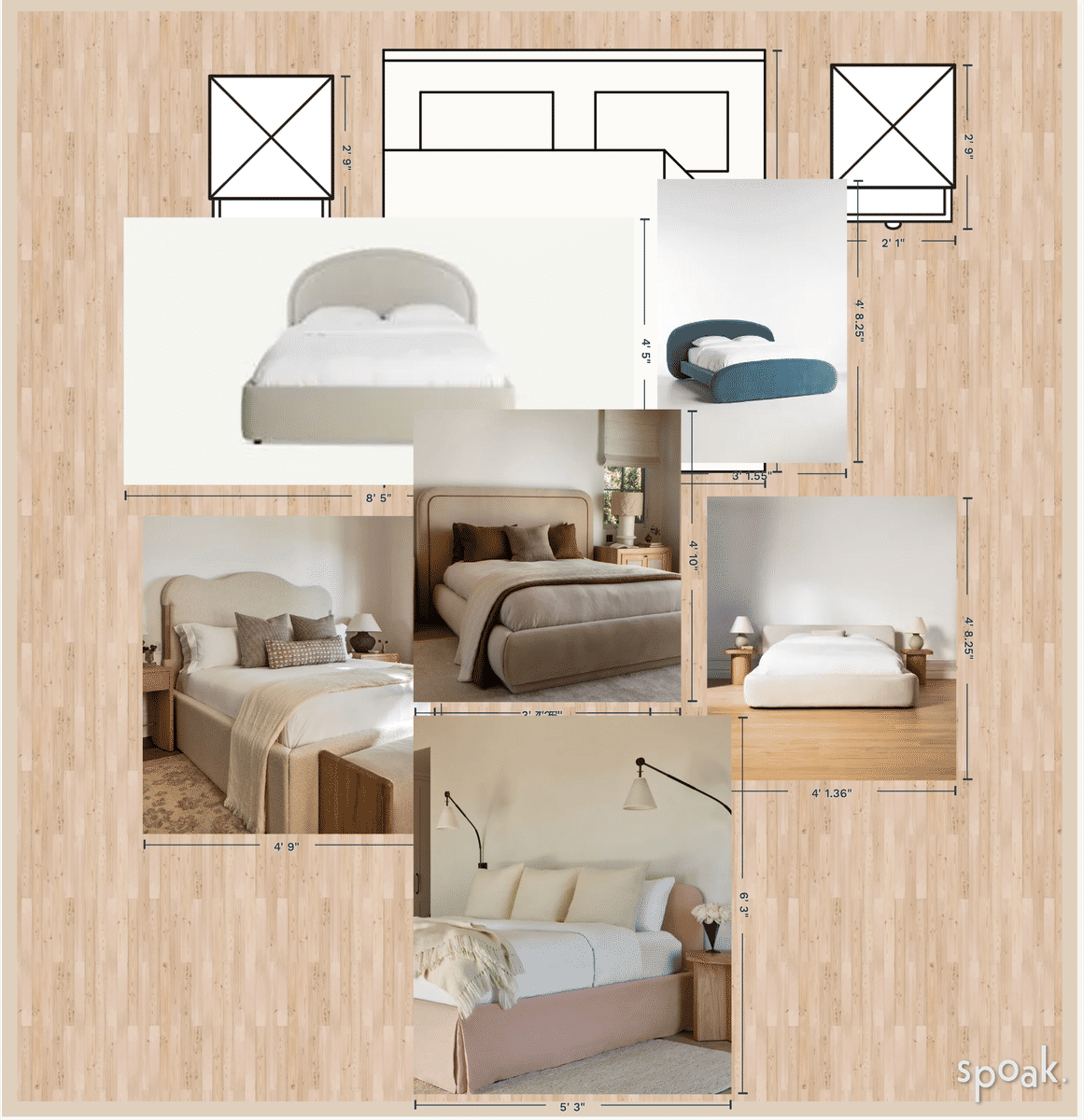 Primary Bedroom Layout designed by Claire Rifkin