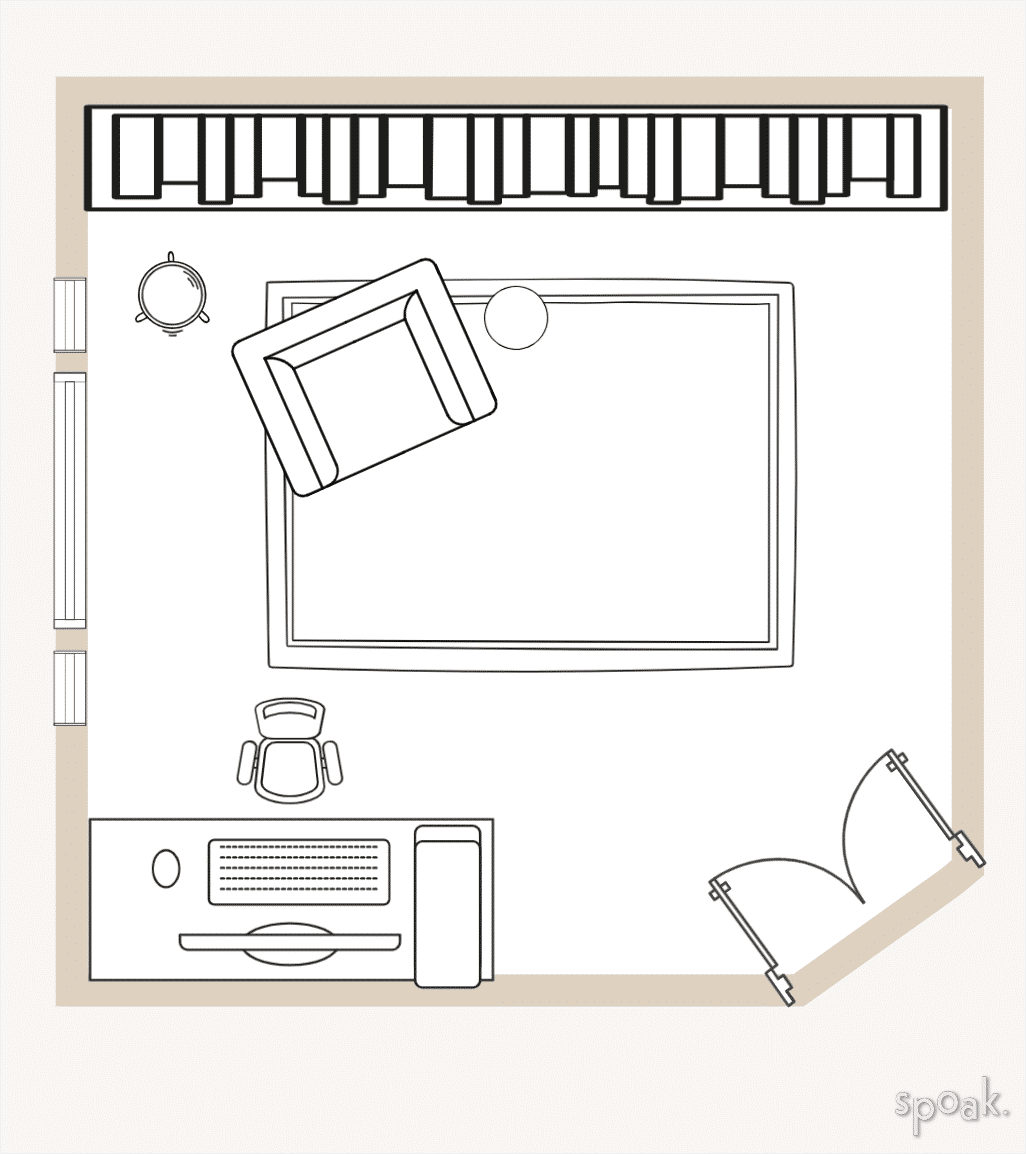 Small Library Plan designed by Rachel Pecoy