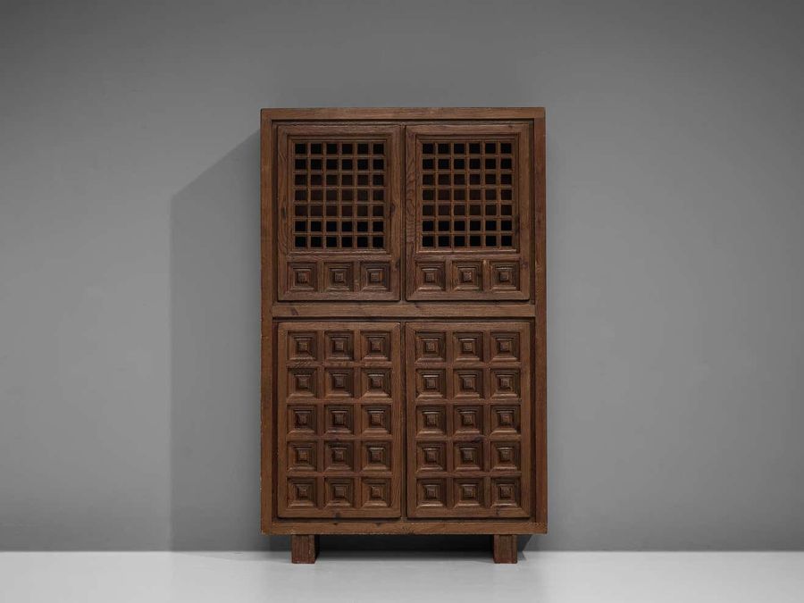 Biosca Brutalist Highboard in Stained Pine added by Chanel Jezek