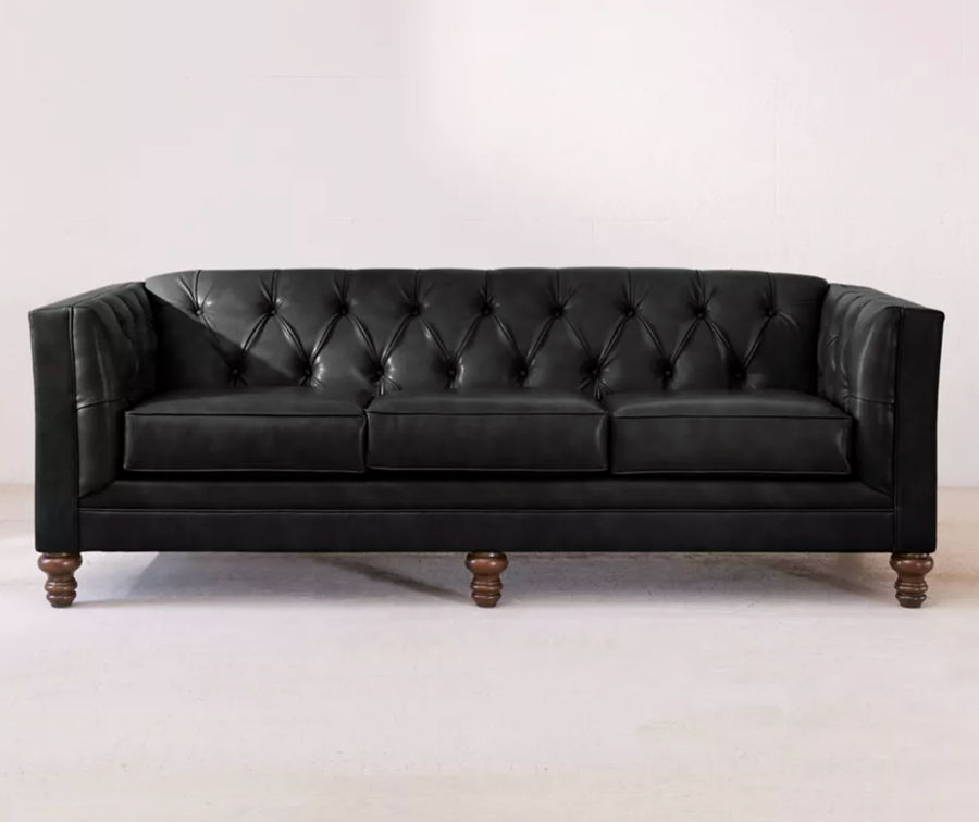 Graham Black Recycled Leather Sofa added by Spoak Member
