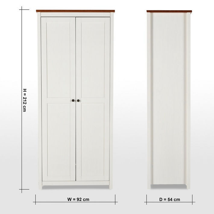 Pinewood 2-Door Wardrobe with Drawer added by Abdullah Alrashidi
