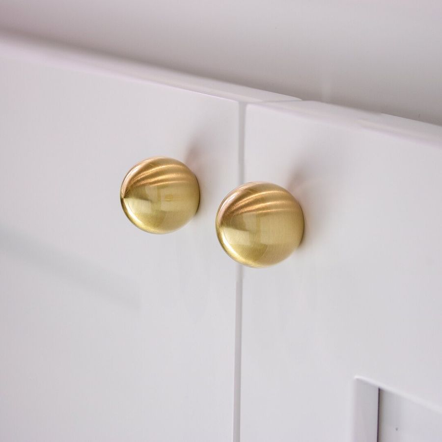 Solid Brass Cabinet Knob Mid Century Modern Ball Knob - Etsy added by Kelly Hudson