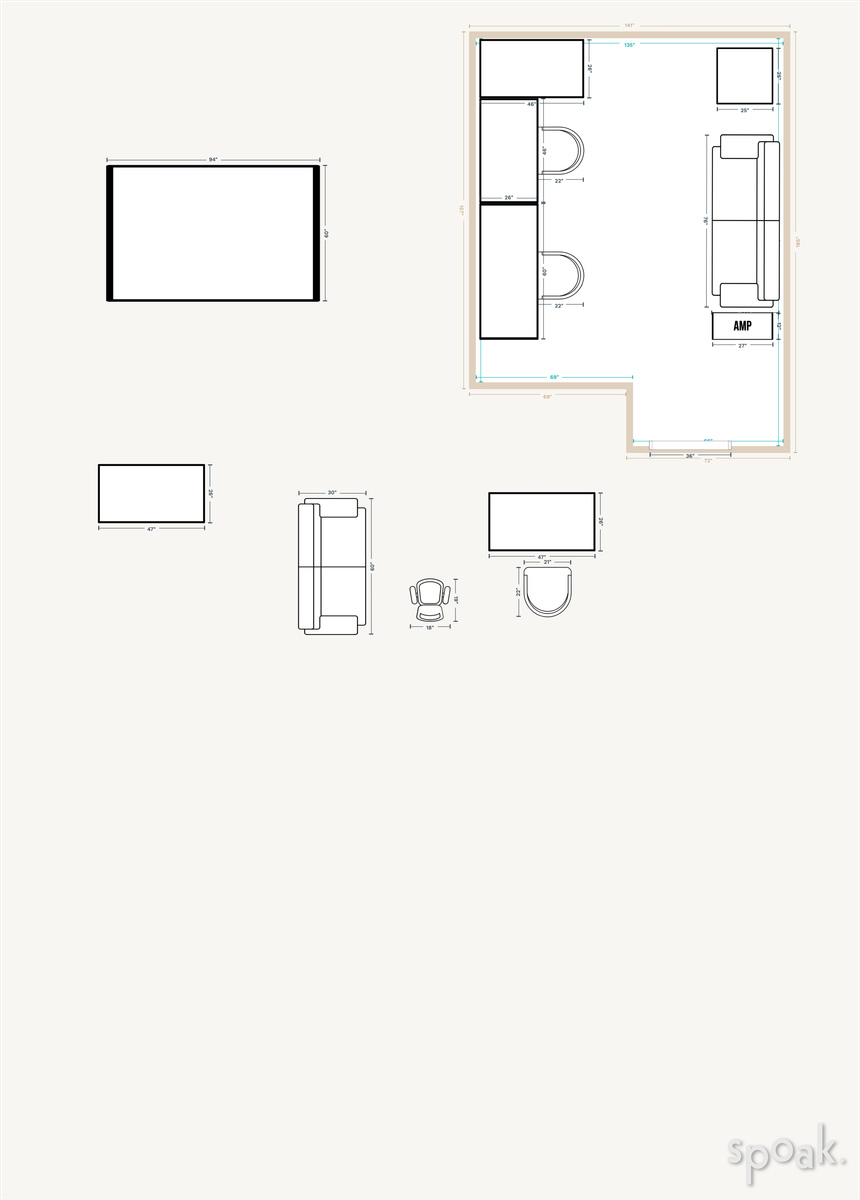 Library Floor Plan designed by andie labgold