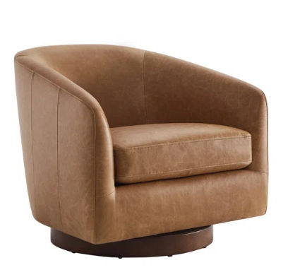Bennett Genuine Leather Swivel Barrel Chair | AllModern added by Lisa Fuchs
