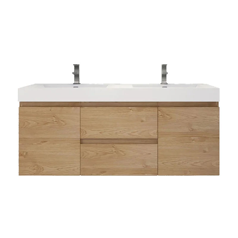 Hartt 60'' Wall Mounted Double Bathroom Vanity with Reinforced Acrylic Vanity Top added by HELEN SALGADO