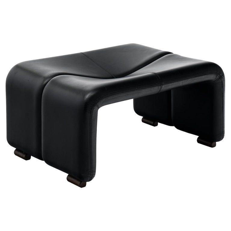 Italian Vintage Leather Stool / Ottoman added by Spoak Member