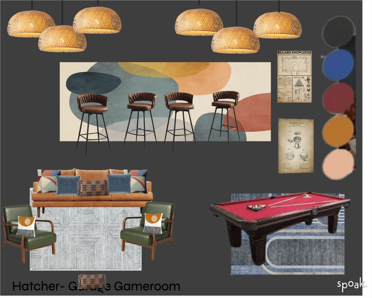 Game Room Inspiration designed by Andrea DelGrosso