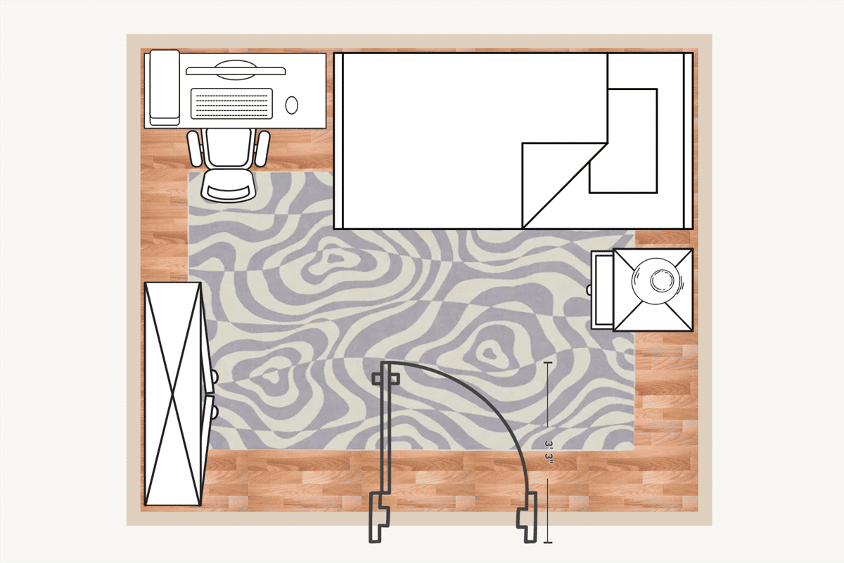 Square Dorm Room Layout designed by Spoak 