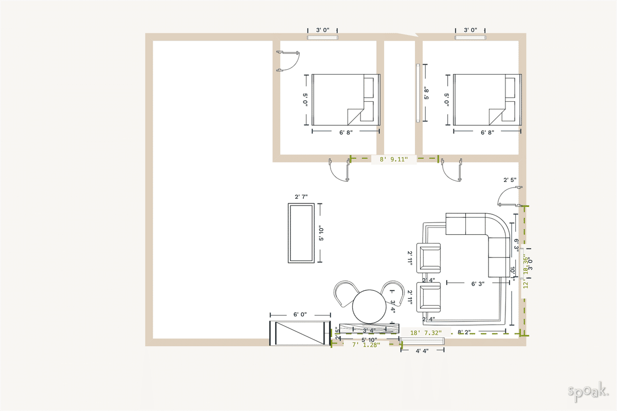 Apartment Floor Plan designed by Emily Herron