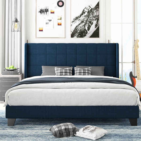 Platform Bed Frame With Wingback added by sallie tyler