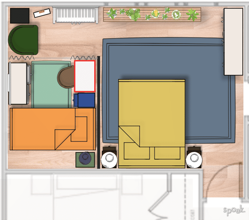 TV Room Floor Plan designed by Erin Adkins-Oury
