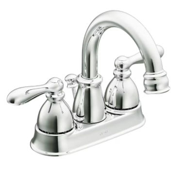 Moen Caldwell Chrome 4-in centerset 2-Handle WaterSense Bathroom Sink Faucet with Drain Item #749785 added by Kristina Blackford