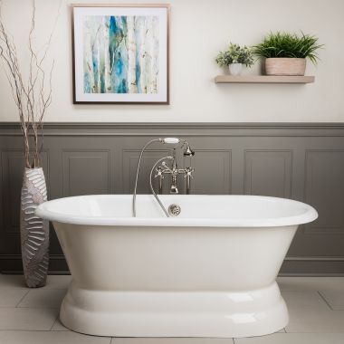 Laurent Cast Iron Double Ended Pedestal Tub - No Faucet Drillings added by Elizabeth Trice