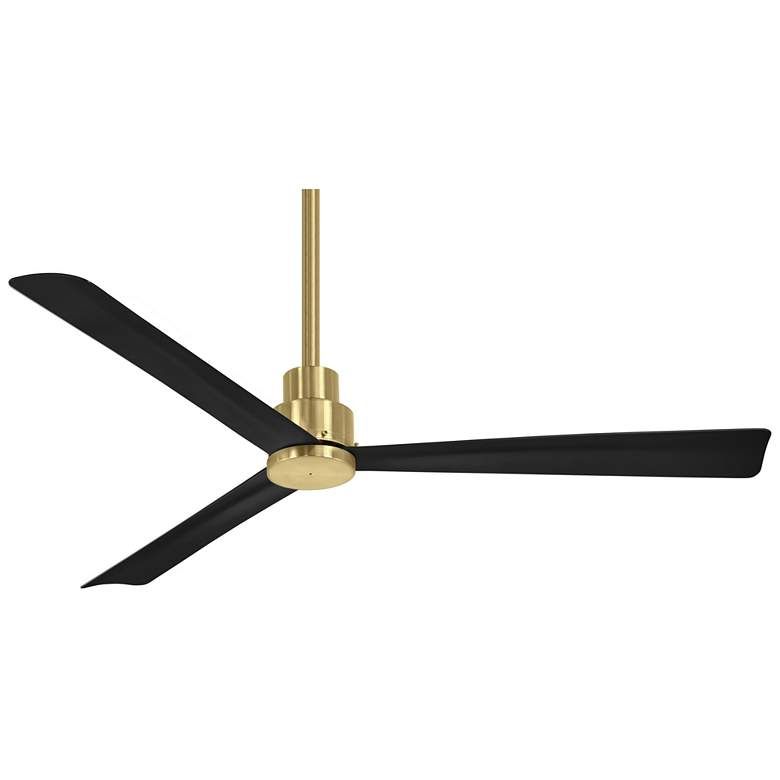52" Minka Aire Simple Soft Brass Wet Ceiling Fan with Remote Control - #488A6 | Lamps Plus added by Chelsea Taylor