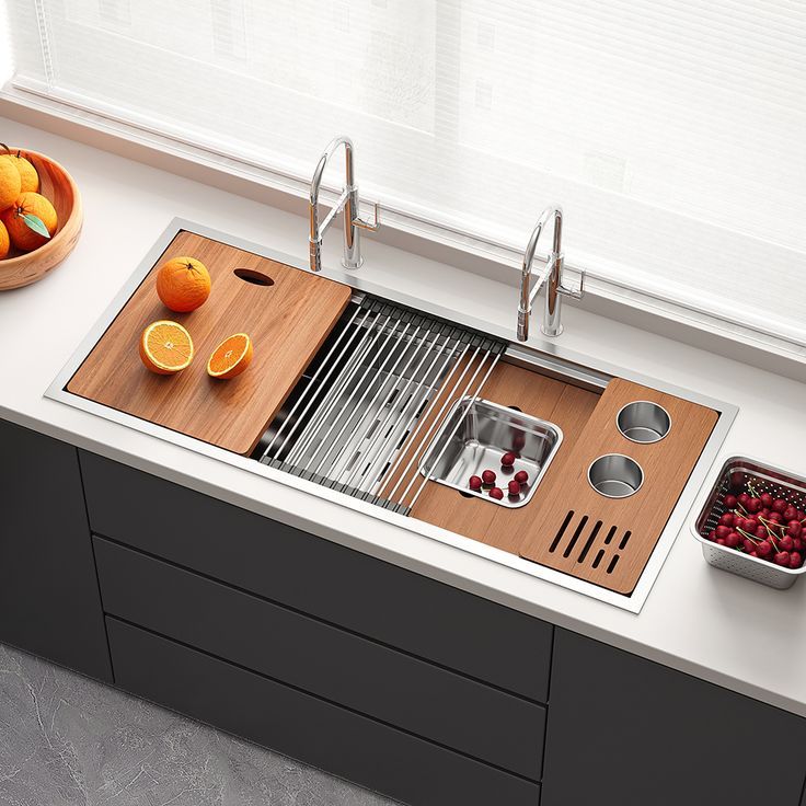 Livraison gratuite sur 1100mm Évier de Cuisine Encastré en Acier Inoxydable Bol Simple Brossé｜Homary  FR en 2024 | Fregaderos de cocina, Diseño de cocina, Desagüe de la cocina added by Jennifer Hitt