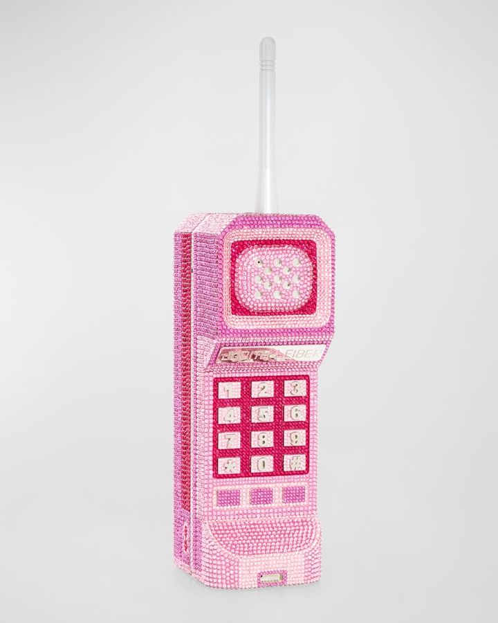 Judith Leiber Couture Text Me Brick Phone Crystal Minaudiere added by Carly Murphy