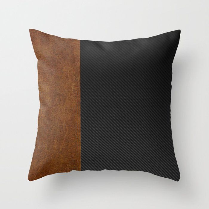 Carbon Leather Mix Throw Pillow by Road to Track added by Sydney Recchia